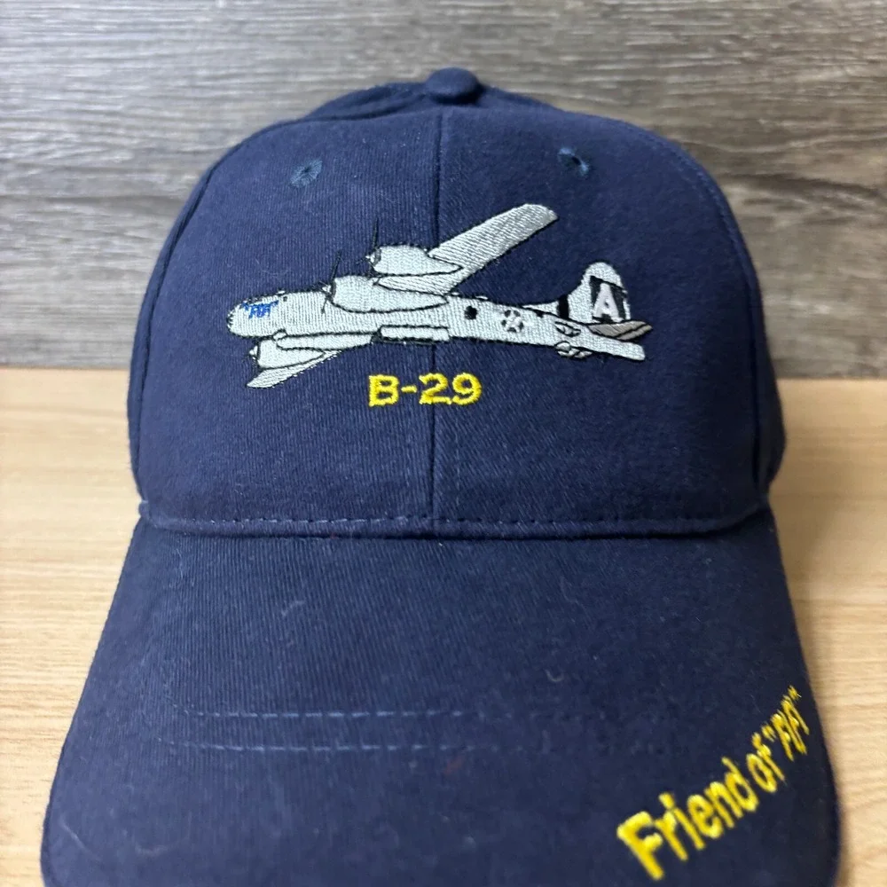 Boeing‎ B-29 Superfortress Hat Cap Strap Back Blue Gold Logo Adjustable